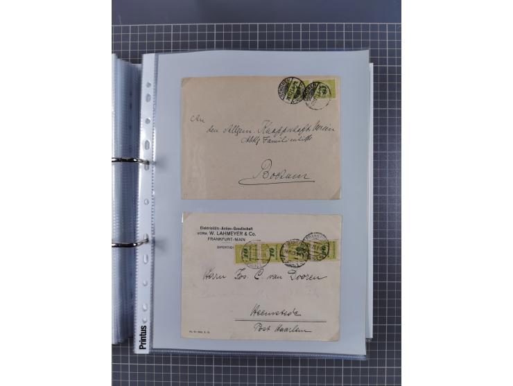 1920/23, interessante Sammlung mit ca. 570 Briefen, Karten und Ganzsachen inkl. Dienstmarken. Dabei Einzel- und Mehrfachfrank