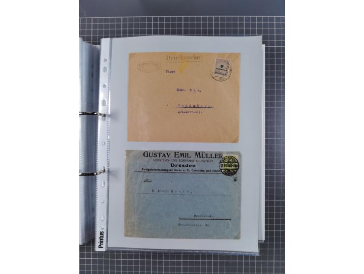 1920/23, interessante Sammlung mit ca. 570 Briefen, Karten und Ganzsachen inkl. Dienstmarken. Dabei Einzel- und Mehrfachfrank
