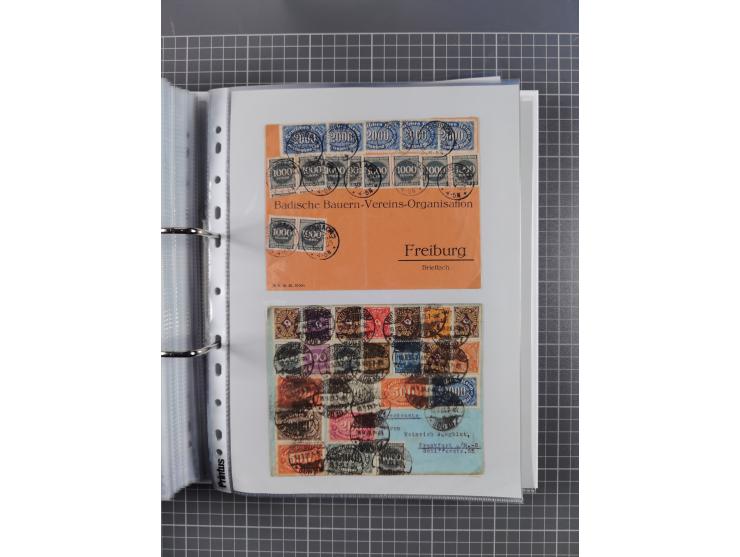 1920/23, interessante Sammlung mit ca. 570 Briefen, Karten und Ganzsachen inkl. Dienstmarken. Dabei Einzel- und Mehrfachfrank