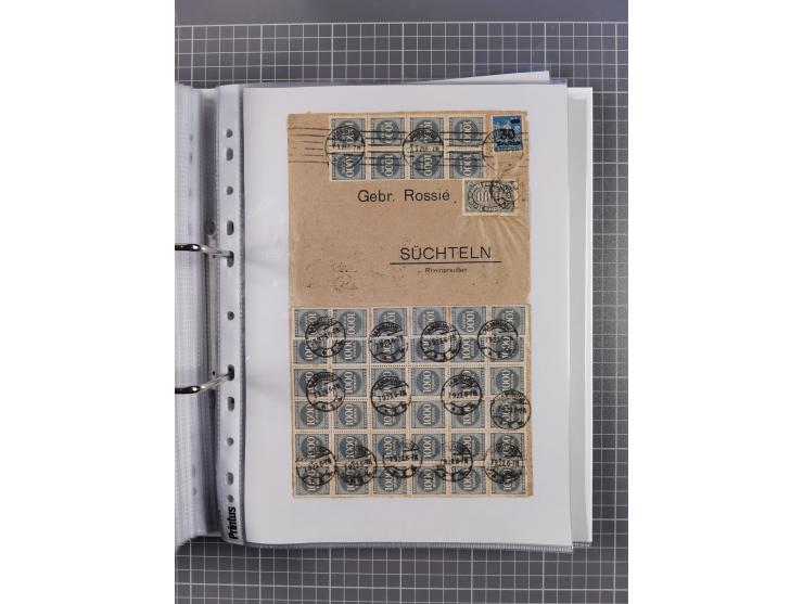 1920/23, interessante Sammlung mit ca. 570 Briefen, Karten und Ganzsachen inkl. Dienstmarken. Dabei Einzel- und Mehrfachfrank