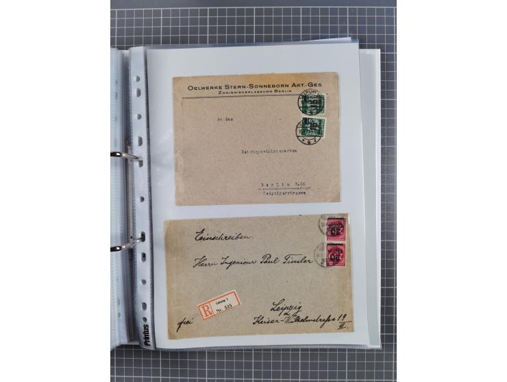 1920/23, interessante Sammlung mit ca. 570 Briefen, Karten und Ganzsachen inkl. Dienstmarken. Dabei Einzel- und Mehrfachfrank
