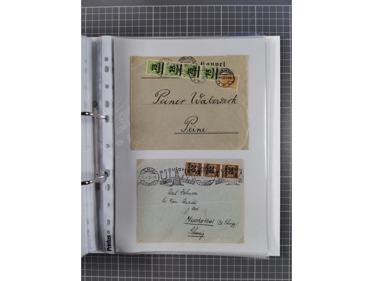 1920/23, interessante Sammlung mit ca. 570 Briefen, Karten und Ganzsachen inkl. Dienstmarken. Dabei Einzel- und Mehrfachfrank