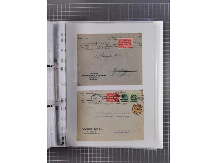 1920/23, interessante Sammlung mit ca. 570 Briefen, Karten und Ganzsachen inkl. Dienstmarken. Dabei Einzel- und Mehrfachfrank