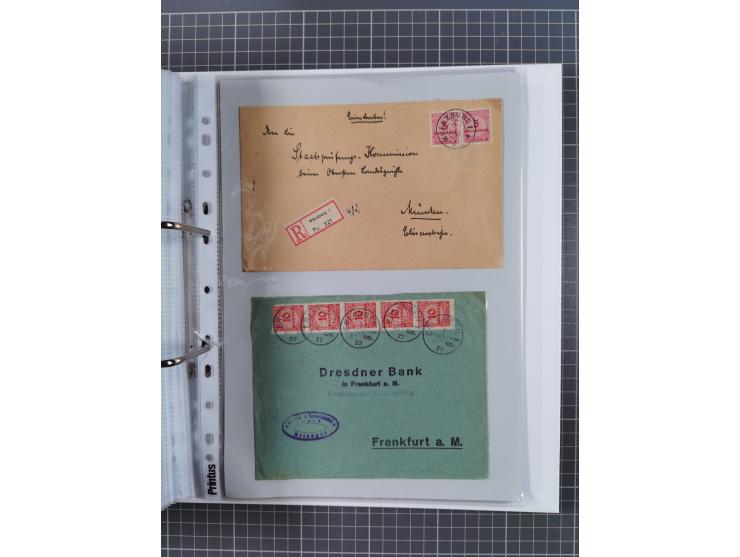 1920/23, interessante Sammlung mit ca. 570 Briefen, Karten und Ganzsachen inkl. Dienstmarken. Dabei Einzel- und Mehrfachfrank