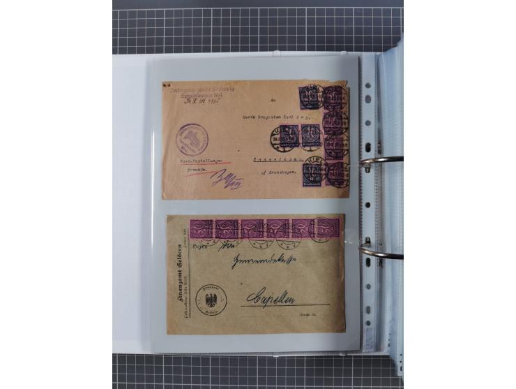 1920/23, interessante Sammlung mit ca. 570 Briefen, Karten und Ganzsachen inkl. Dienstmarken. Dabei Einzel- und Mehrfachfrank