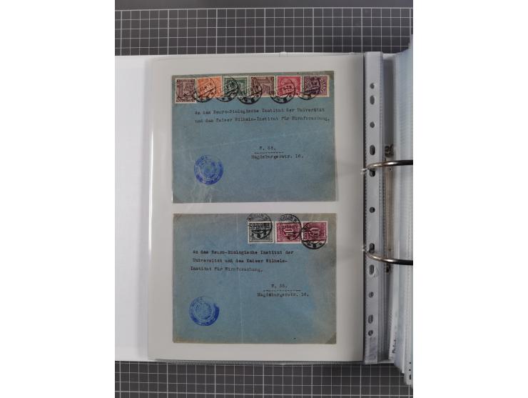 1920/23, interessante Sammlung mit ca. 570 Briefen, Karten und Ganzsachen inkl. Dienstmarken. Dabei Einzel- und Mehrfachfrank