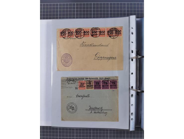 1920/23, interessante Sammlung mit ca. 570 Briefen, Karten und Ganzsachen inkl. Dienstmarken. Dabei Einzel- und Mehrfachfrank
