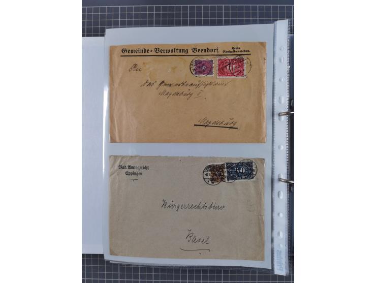 1920/23, interessante Sammlung mit ca. 570 Briefen, Karten und Ganzsachen inkl. Dienstmarken. Dabei Einzel- und Mehrfachfrank