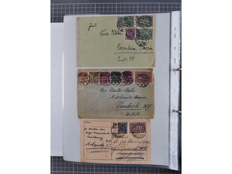 1920/23, interessante Sammlung mit ca. 570 Briefen, Karten und Ganzsachen inkl. Dienstmarken. Dabei Einzel- und Mehrfachfrank