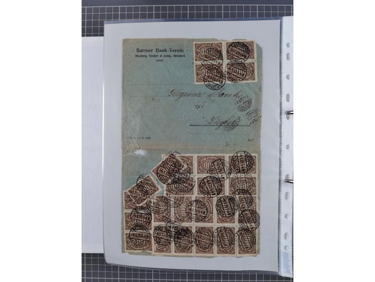 1920/23, interessante Sammlung mit ca. 570 Briefen, Karten und Ganzsachen inkl. Dienstmarken. Dabei Einzel- und Mehrfachfrank