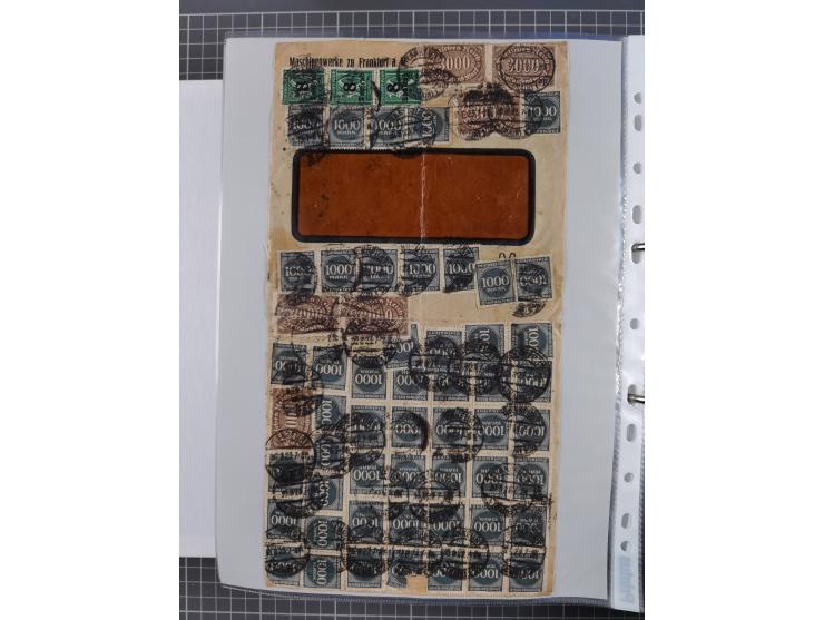 1920/23, interessante Sammlung mit ca. 570 Briefen, Karten und Ganzsachen inkl. Dienstmarken. Dabei Einzel- und Mehrfachfrank