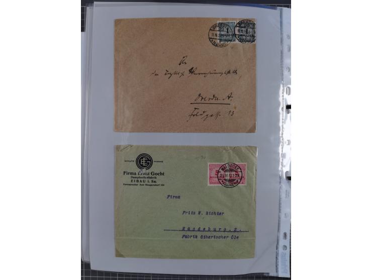 1920/23, interessante Sammlung mit ca. 570 Briefen, Karten und Ganzsachen inkl. Dienstmarken. Dabei Einzel- und Mehrfachfrank