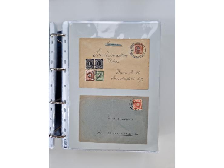 1945/49, umfangreiche Sammlung mit geschätzt 800-900 Briefen, Karten und Ganzsachen. Dabei viele R-Briefe und Satzbriefe, Bed