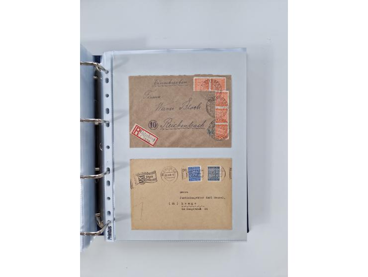 1945/49, umfangreiche Sammlung mit geschätzt 800-900 Briefen, Karten und Ganzsachen. Dabei viele R-Briefe und Satzbriefe, Bed