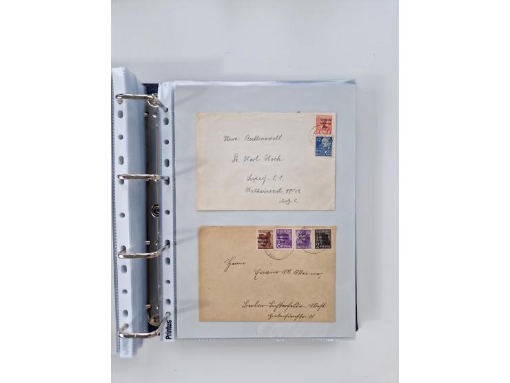 1945/49, umfangreiche Sammlung mit geschätzt 800-900 Briefen, Karten und Ganzsachen. Dabei viele R-Briefe und Satzbriefe, Bed