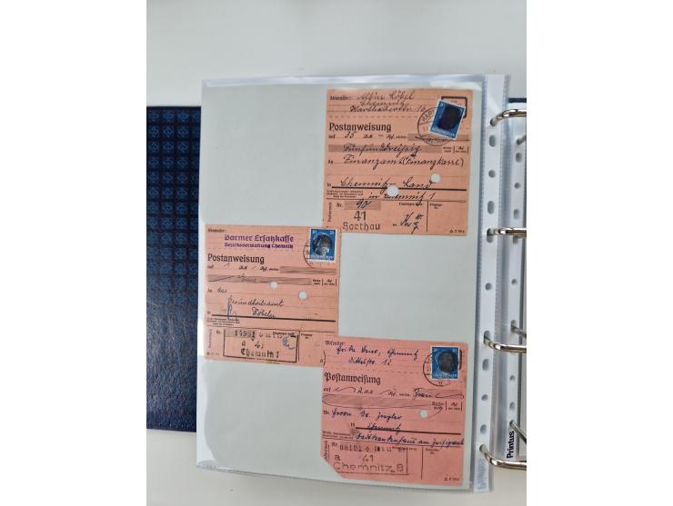 1945/49, umfangreiche Sammlung mit geschätzt 800-900 Briefen, Karten und Ganzsachen. Dabei viele R-Briefe und Satzbriefe, Bed