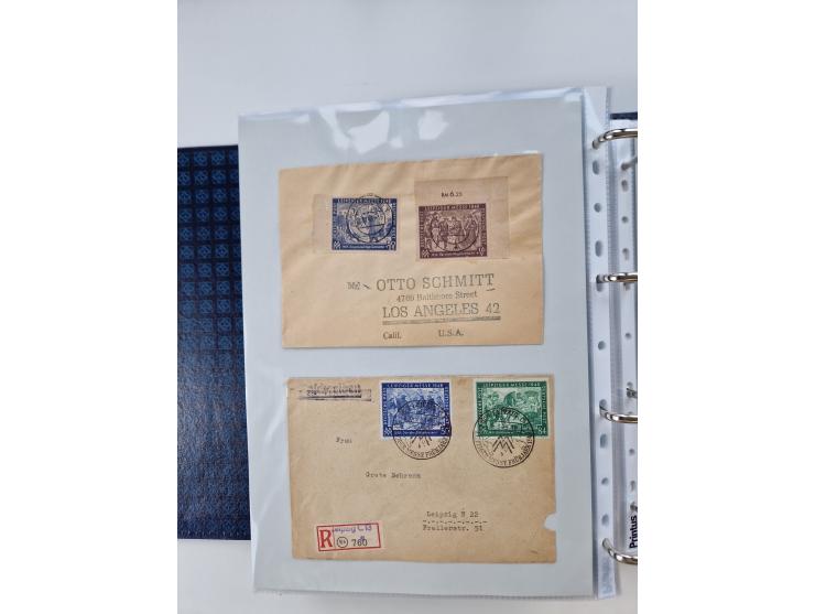 1945/49, umfangreiche Sammlung mit geschätzt 800-900 Briefen, Karten und Ganzsachen. Dabei viele R-Briefe und Satzbriefe, Bed
