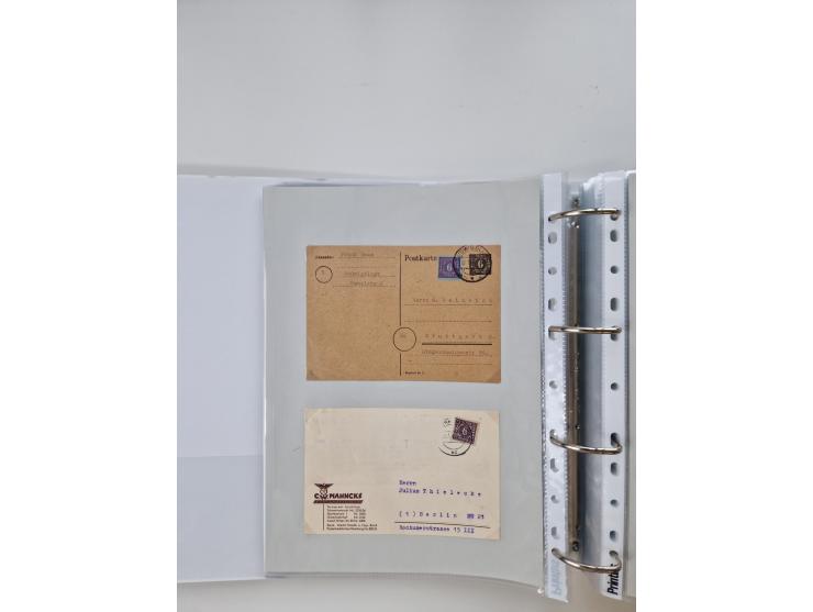 1945/49, umfangreiche Sammlung mit geschätzt 800-900 Briefen, Karten und Ganzsachen. Dabei viele R-Briefe und Satzbriefe, Bed