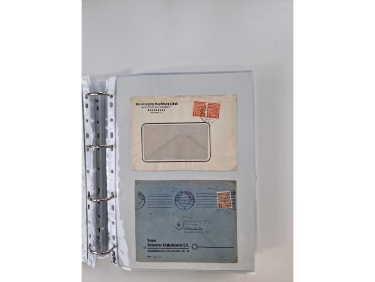 1945/49, umfangreiche Sammlung mit geschätzt 800-900 Briefen, Karten und Ganzsachen. Dabei viele R-Briefe und Satzbriefe, Bed