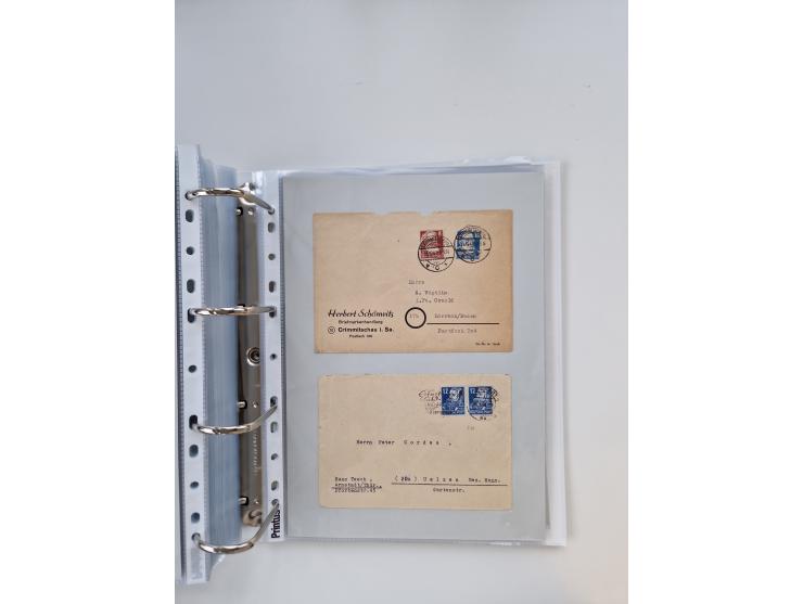 1945/49, umfangreiche Sammlung mit geschätzt 800-900 Briefen, Karten und Ganzsachen. Dabei viele R-Briefe und Satzbriefe, Bed