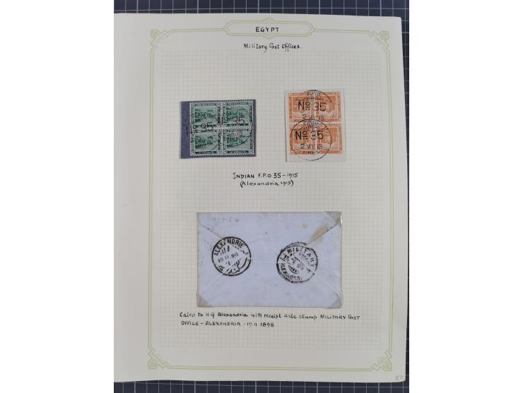 1914/18, 70+ covers of APO and FPO covers, 1916/18 covers/cards from British Army in Salonika incl. registered usage, 1921/23