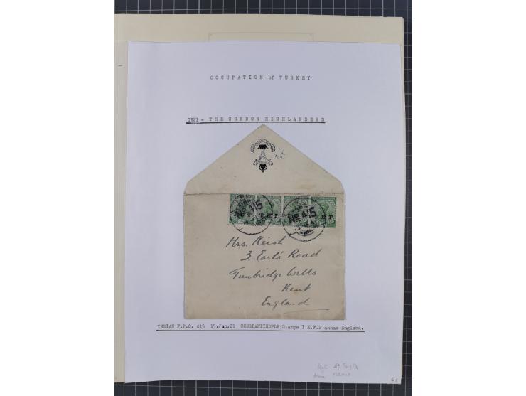 1914/18, 70+ covers of APO and FPO covers, 1916/18 covers/cards from British Army in Salonika incl. registered usage, 1921/23