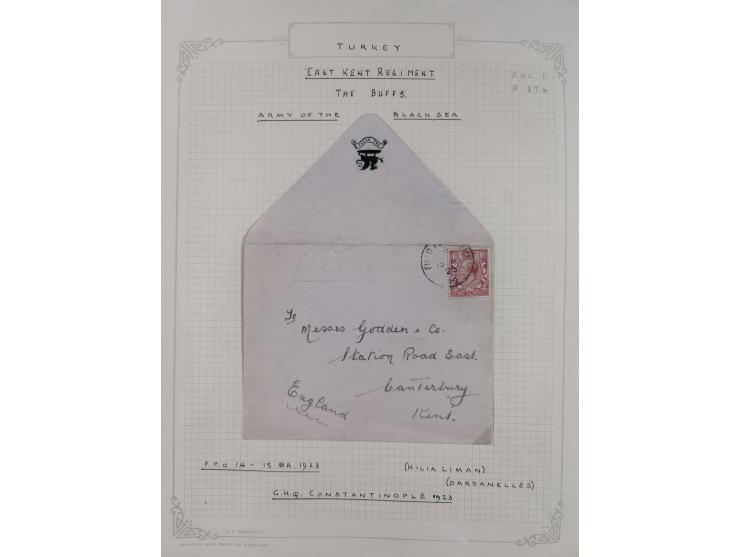 1914/18, 70+ covers of APO and FPO covers, 1916/18 covers/cards from British Army in Salonika incl. registered usage, 1921/23