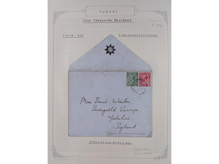 1914/18, 70+ covers of APO and FPO covers, 1916/18 covers/cards from British Army in Salonika incl. registered usage, 1921/23