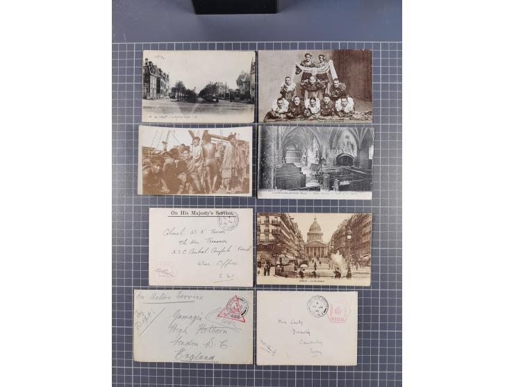 1914/18, 70+ covers of APO and FPO covers, 1916/18 covers/cards from British Army in Salonika incl. registered usage, 1921/23