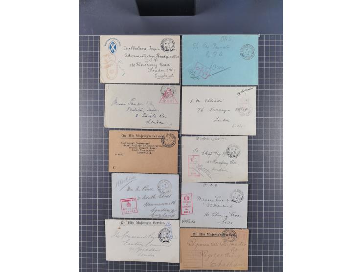 1914/18, 70+ covers of APO and FPO covers, 1916/18 covers/cards from British Army in Salonika incl. registered usage, 1921/23