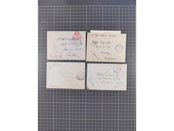1914/18, 70+ covers of APO and FPO covers, 1916/18 covers/cards from British Army in Salonika incl. registered usage, 1921/23
