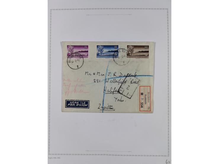 1935/60, over 30 FDC and covers with attractive frankings, including Womans Congress 1935 up to 10 krs. on registered cover t