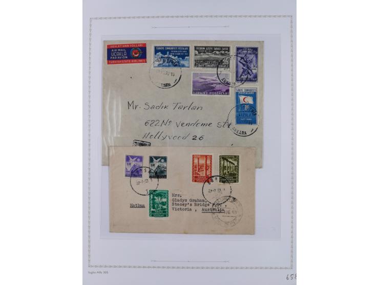 1935/60, over 30 FDC and covers with attractive frankings, including Womans Congress 1935 up to 10 krs. on registered cover t