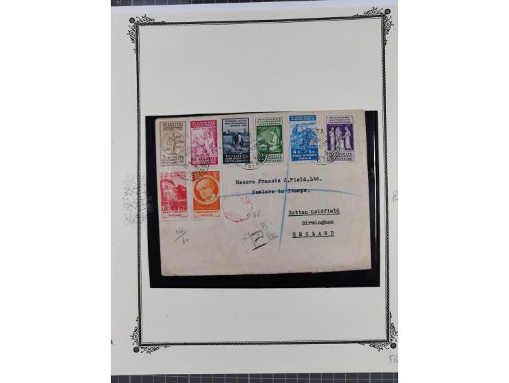 1935/60, over 30 FDC and covers with attractive frankings, including Womans Congress 1935 up to 10 krs. on registered cover t