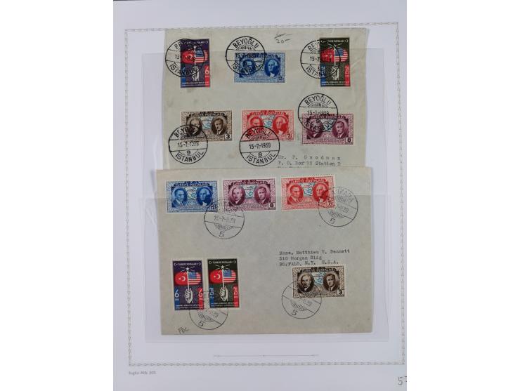 1935/60, over 30 FDC and covers with attractive frankings, including Womans Congress 1935 up to 10 krs. on registered cover t