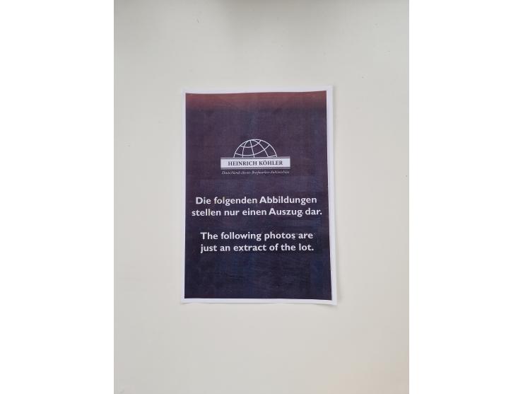 1838/1980 (ca.), umfangreicher Bestand mit geschätzt über 3000 Briefen, Karten und Ganzsachen inkl. guter Teil Ausland. Dabei