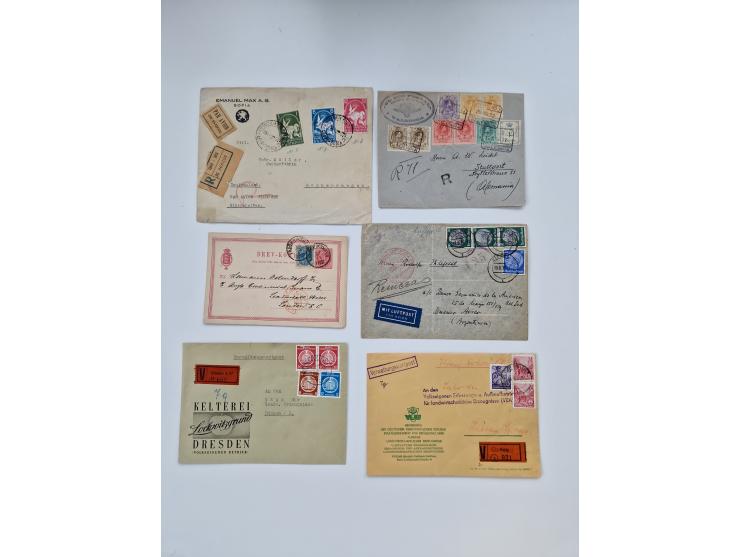 1838/1980 (ca.), umfangreicher Bestand mit geschätzt über 3000 Briefen, Karten und Ganzsachen inkl. guter Teil Ausland. Dabei