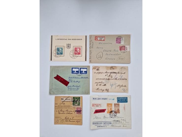 1838/1980 (ca.), umfangreicher Bestand mit geschätzt über 3000 Briefen, Karten und Ganzsachen inkl. guter Teil Ausland. Dabei