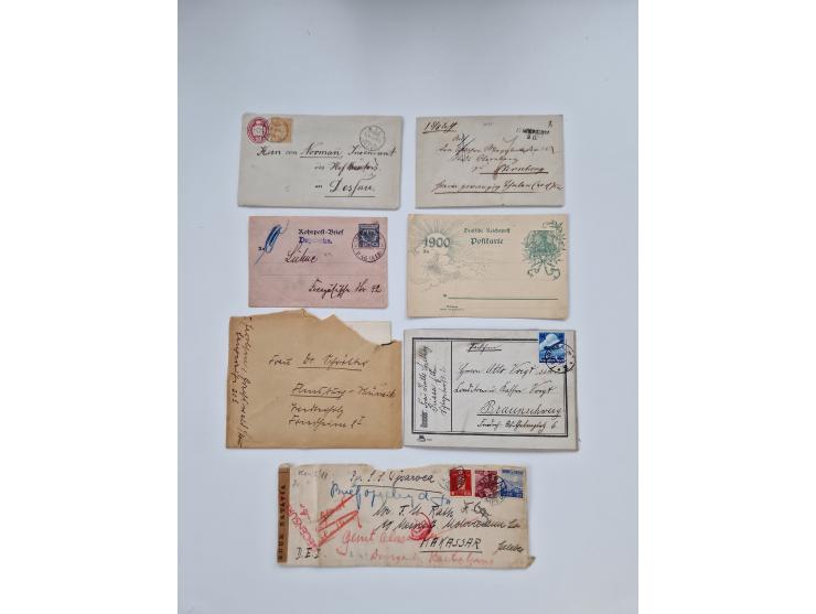 1838/1980 (ca.), umfangreicher Bestand mit geschätzt über 3000 Briefen, Karten und Ganzsachen inkl. guter Teil Ausland. Dabei