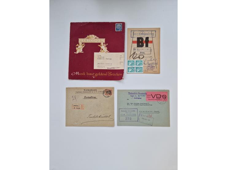 1838/1980 (ca.), umfangreicher Bestand mit geschätzt über 3000 Briefen, Karten und Ganzsachen inkl. guter Teil Ausland. Dabei