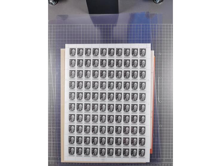 1918/60, group of 12 mint never hinged full sheets, some better values with 1918 Chain Breaker Mi.-Nr. 149-150, 1938 Polar Ex