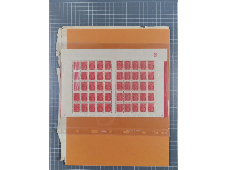 1918/60, group of 12 mint never hinged full sheets, some better values with 1918 Chain Breaker Mi.-Nr. 149-150, 1938 Polar Ex