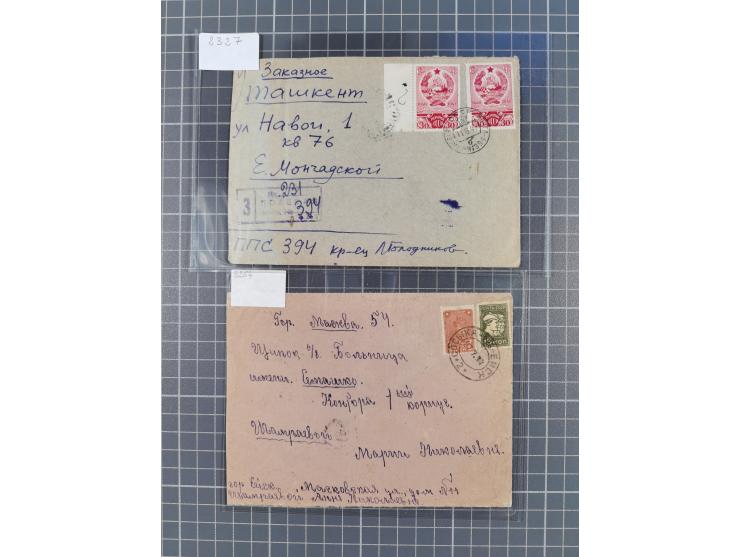 1920/56, attractive group of 40 covers and cards, many interesting frankings and scarcer usages throughout, noted RSFSR early