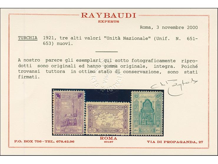 1922, Grand Assembly, Genova Printing, complete set fine mint never hinged, 50 pia. tiny hinge remain, others very fine, a sc