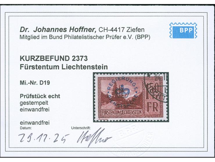 1934/35, Landschaften 5 Rp. - 1,50 Fr. kpl., sauber gestempelt, Höchstwert KB Hoffner BPP