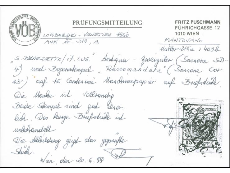 "S.BENEDETTO 17 LUG.", L2 sauber und praktisch voll, zusammen mit entgegengesetzt aufgesetztem kleinen Schreibschrift-L1 &nbs