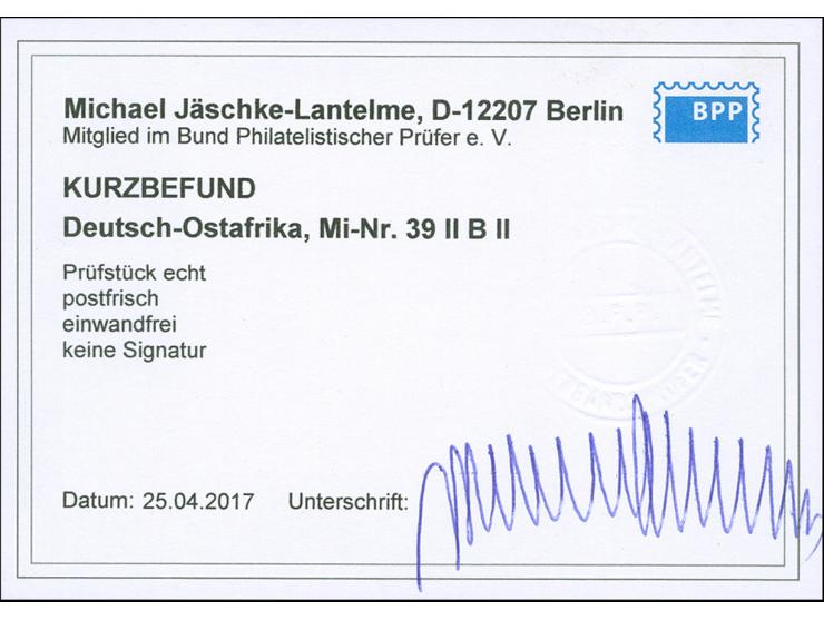 1905/20, 3 R., Kriegsdruck mit Mittelstück in Type II, linke obere Bogenecke, postfrisch (Falzspuren im Rand). Unsigniert, Ku