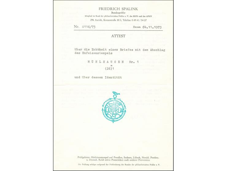 “MÜHLHAUSEN i. ELS 15.NOVBR.71” (Spalink 26-1) klar als Transitstempel rückseitig auf kpl. Faltbrief von “LE HAVRE 11.NOV.71”
