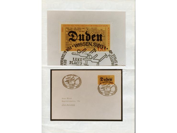 1980, 100 Jahre Rechtschreiblexiukon von Konrad Duden 60 Pfg., linke Markenhälfte gelblocker statt lebhaftocker, sauber geste