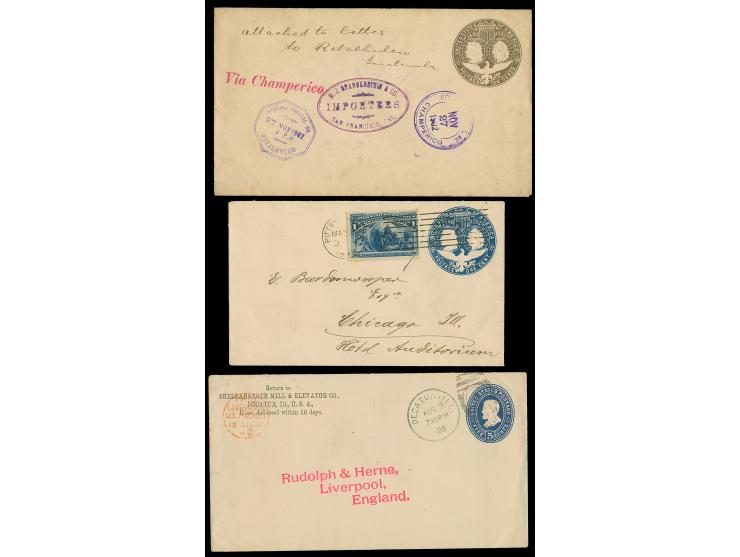 1896/1902, Columbus Anniversary Embossed 10 c. postal stationery envelope showing commercial mark Brandenstein &amp; Co. Impo